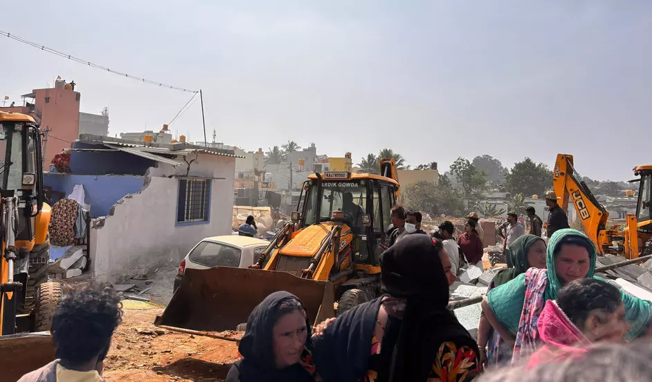 GBA razes down 400 houses in Yelahanka, minority families including Muslims worst affected